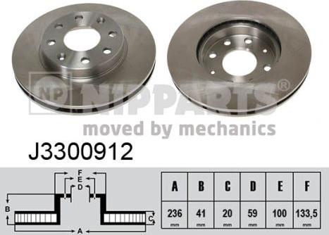 Nipparts J3300912 - Discofreno autozon.pro