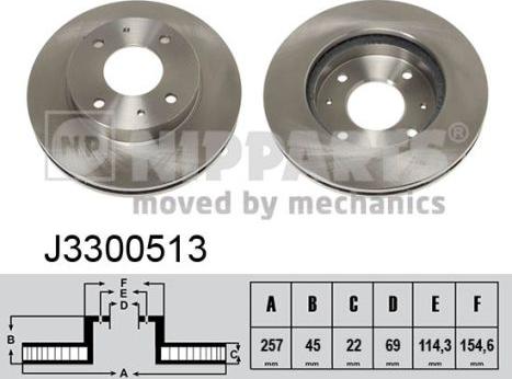 Nipparts J3300513 - Discofreno autozon.pro