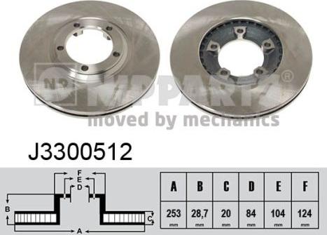 Nipparts J3300512 - Discofreno autozon.pro