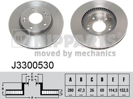 Nipparts J3300530 - Discofreno autozon.pro