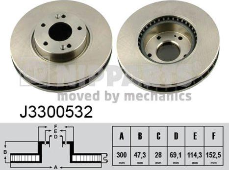 Nipparts J3300532 - Discofreno autozon.pro