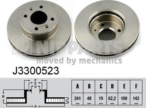 Nipparts J3300523 - Discofreno autozon.pro