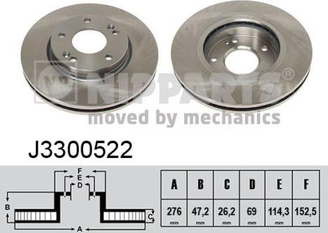 Nipparts J3300522 - Discofreno autozon.pro