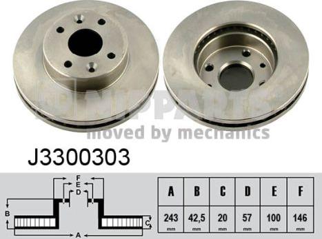 Nipparts J3300303 - Discofreno autozon.pro