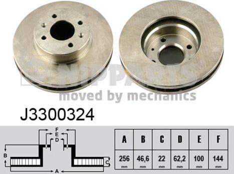 Nipparts J3300324 - Discofreno autozon.pro