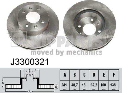 Nipparts J3300321 - Discofreno autozon.pro