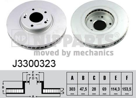 Nipparts J3300323 - Discofreno autozon.pro