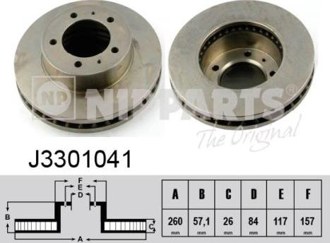 Nipparts J3301041 - Discofreno autozon.pro