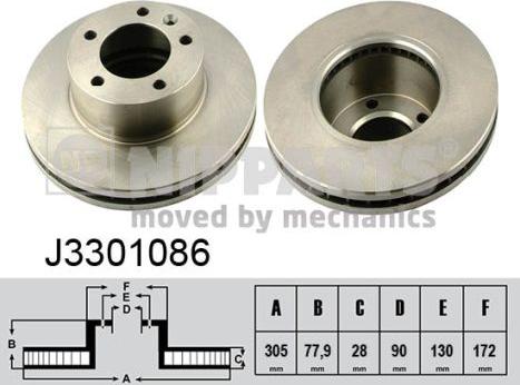 Nipparts J3301086 - Discofreno autozon.pro