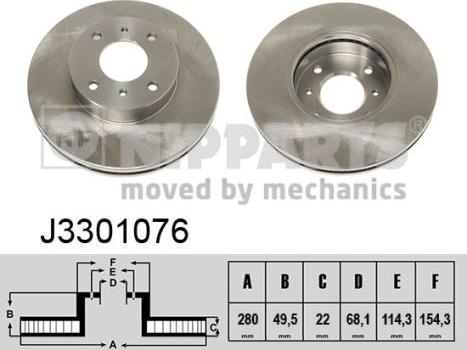 Nipparts J3301076 - Discofreno autozon.pro