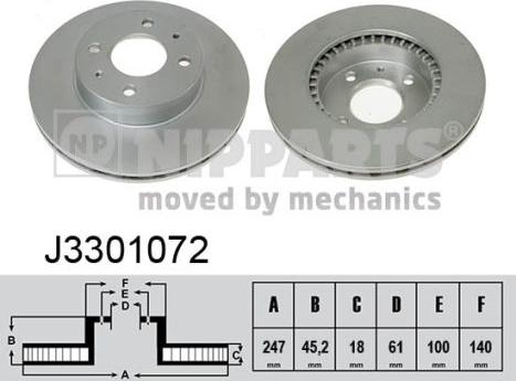 Nipparts J3301072 - Discofreno autozon.pro