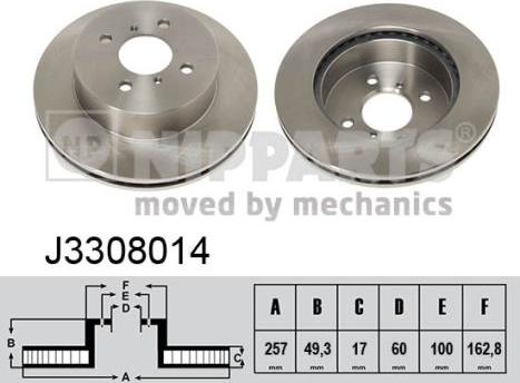 Nipparts J3308014 - Discofreno autozon.pro