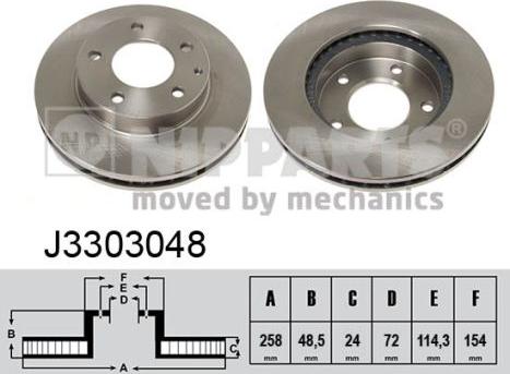 Nipparts J3303048 - Discofreno autozon.pro