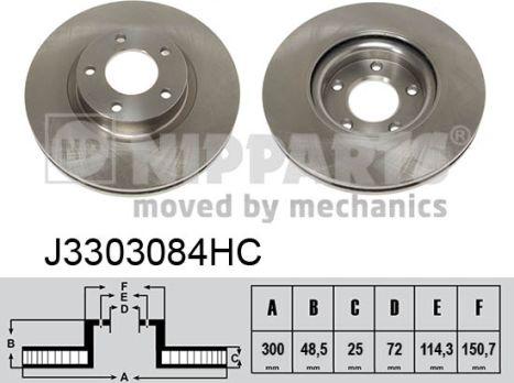 Nipparts J3303084HC - Discofreno autozon.pro