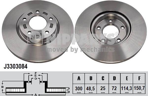 Nipparts J3303084 - Discofreno autozon.pro