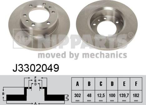 Nipparts J3302049 - Discofreno autozon.pro