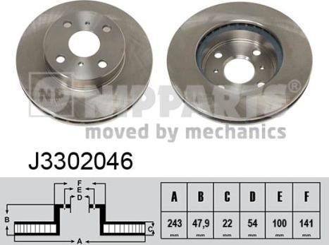 Nipparts J3302046 - Discofreno autozon.pro