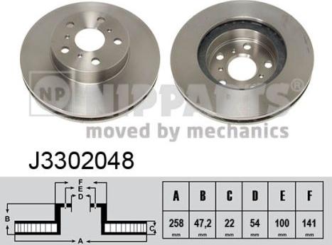 Nipparts J3302048 - Discofreno autozon.pro