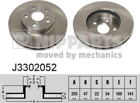 Nipparts J3302052 - Discofreno autozon.pro