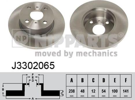 Nipparts J3302065 - Discofreno autozon.pro