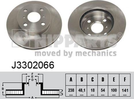 Nipparts J3302066 - Discofreno autozon.pro