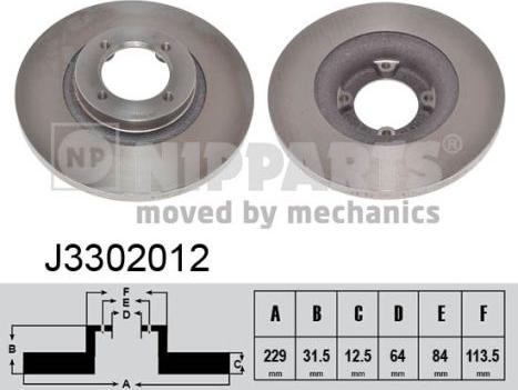 Nipparts J3302012 - Discofreno autozon.pro