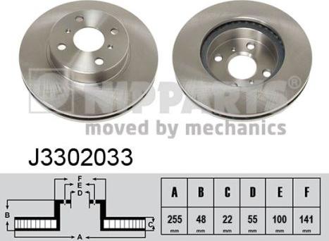 Nipparts J3302033 - Discofreno autozon.pro