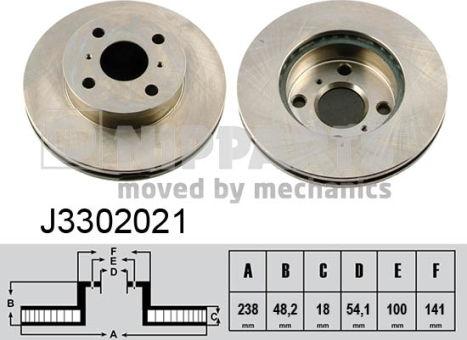 Nipparts J3302021 - Discofreno autozon.pro