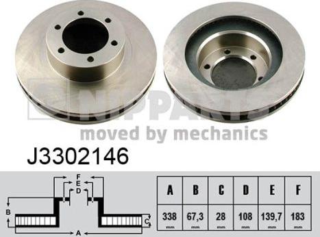 Nipparts J3302146 - Discofreno autozon.pro