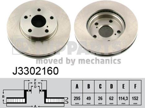 Nipparts J3302160 - Discofreno autozon.pro