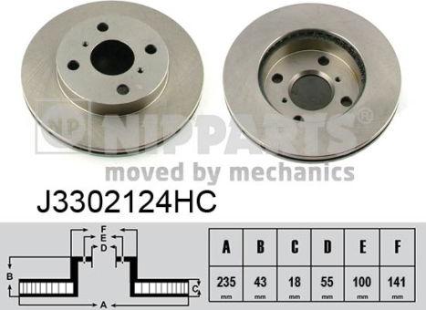 Nipparts J3302124HC - Discofreno autozon.pro