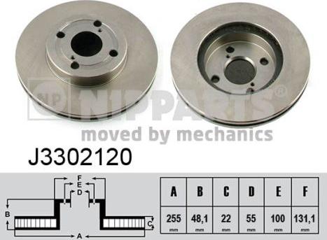 Nipparts J3302120 - Discofreno autozon.pro