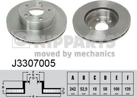 Nipparts J3307005 - Discofreno autozon.pro