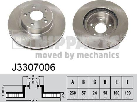 Nipparts J3307006 - Discofreno autozon.pro