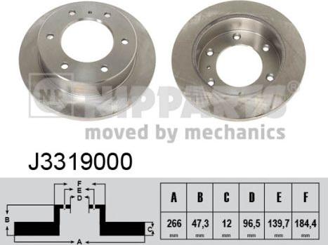 Nipparts J3319000 - Discofreno autozon.pro