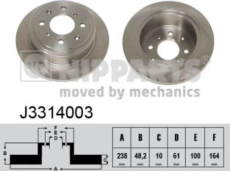 Nipparts J3314003 - Discofreno autozon.pro