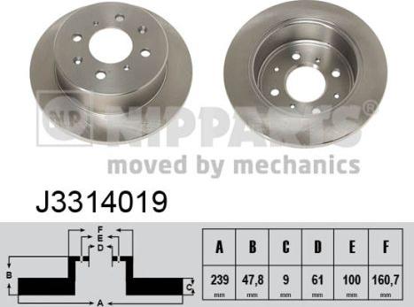 Nipparts J3314019 - Discofreno autozon.pro