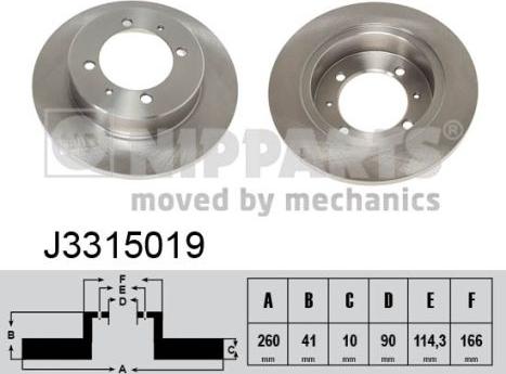 Nipparts J3315019 - Discofreno autozon.pro