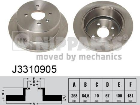 Nipparts J3310905 - Discofreno autozon.pro