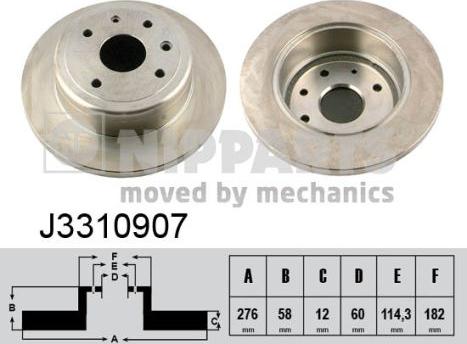 Nipparts J3310907 - Discofreno autozon.pro