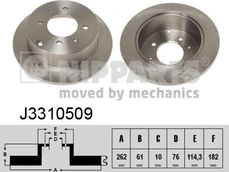 Nipparts J3310509 - Discofreno autozon.pro