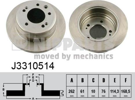 Nipparts J3310514 - Discofreno autozon.pro