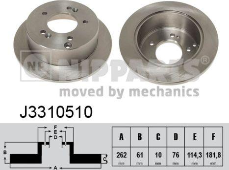 Nipparts J3310510 - Discofreno autozon.pro