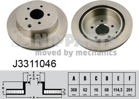 Nipparts J3311046 - Discofreno autozon.pro