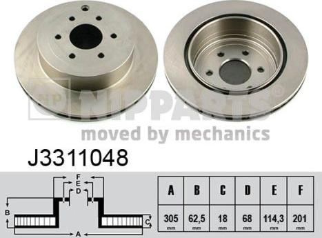 Nipparts J3311048 - Discofreno autozon.pro