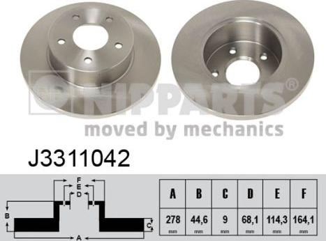 Nipparts J3311042 - Discofreno autozon.pro