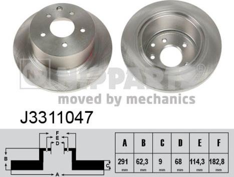 Nipparts J3311047 - Discofreno autozon.pro