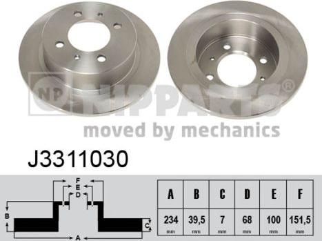 Nipparts J3311030 - Discofreno autozon.pro