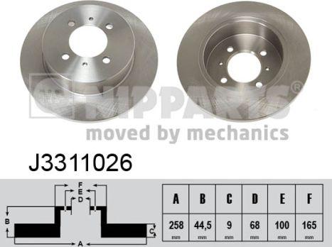 Nipparts J3311026 - Discofreno autozon.pro