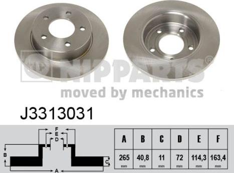 Nipparts J3313031 - Discofreno autozon.pro